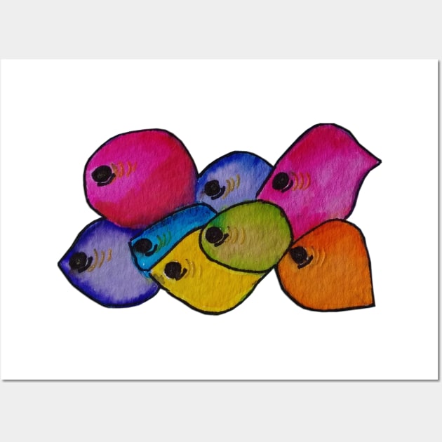 Colored Fishes Wall Art by PaintingsbyArlette